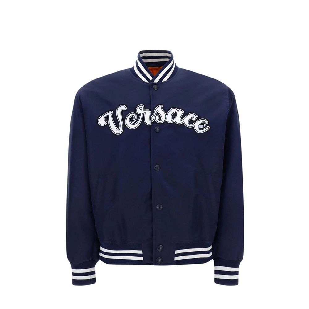 Blue Nylon Bomber