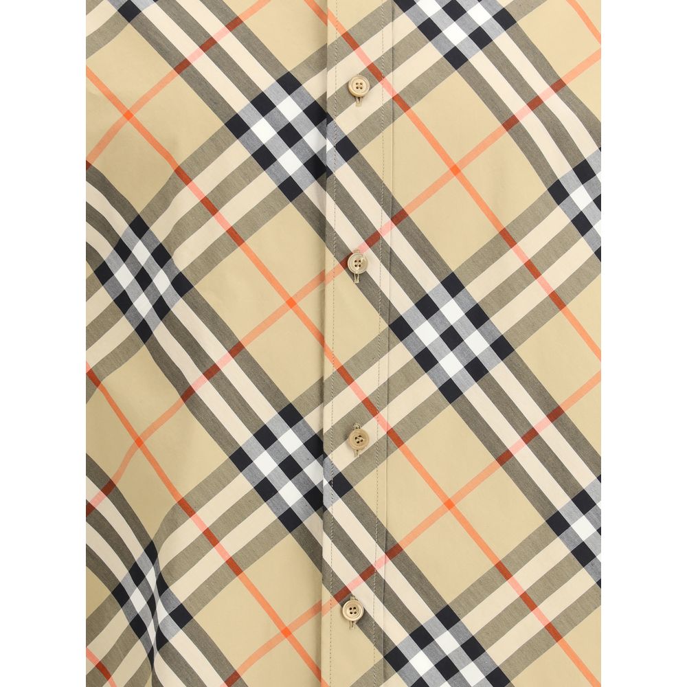 Beige Cotton Pattern Shirt