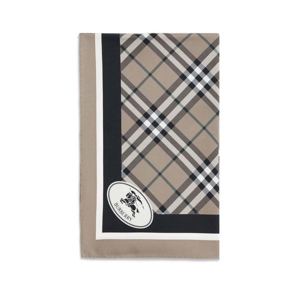 Beige Silk Scarf