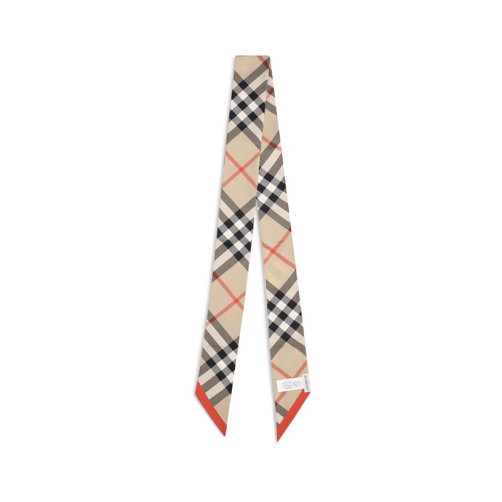 Beige Silk Scarf