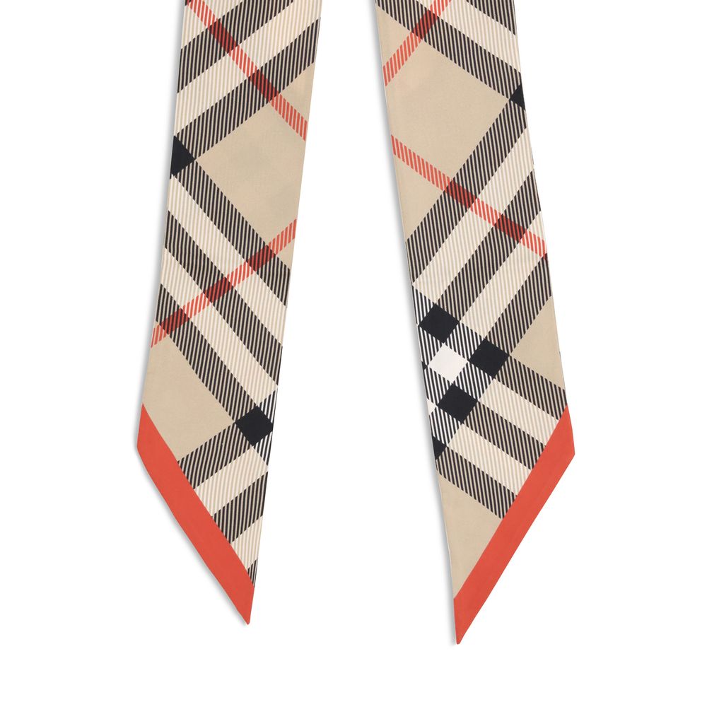 Beige Silk Scarf