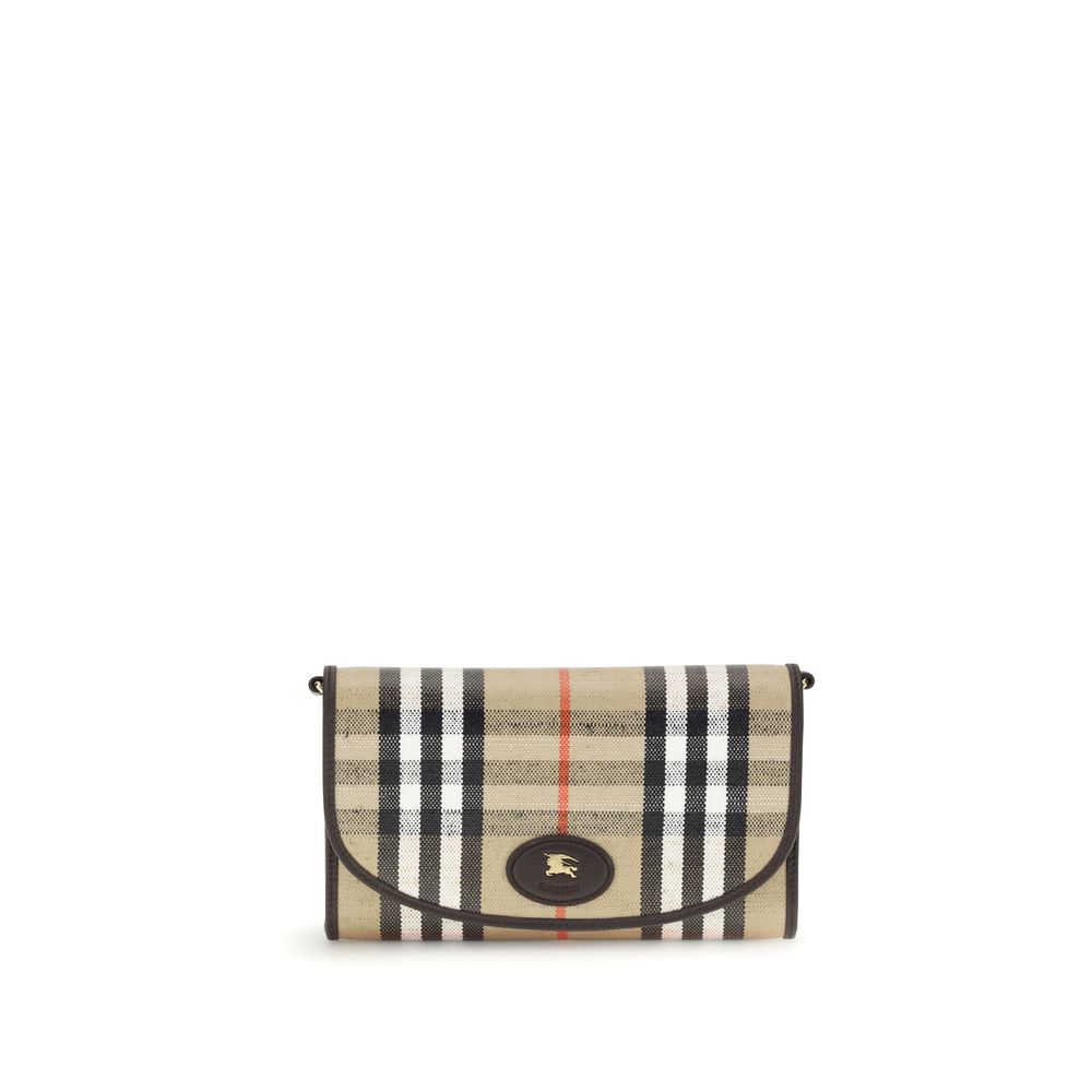 Beige Cotton Clutch Bag