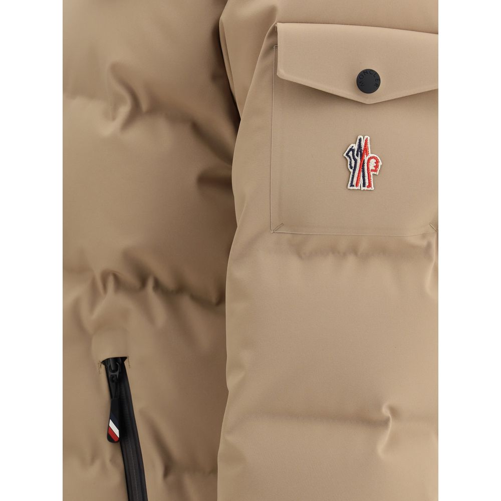 Beige Polyamide Full-Length Jacket